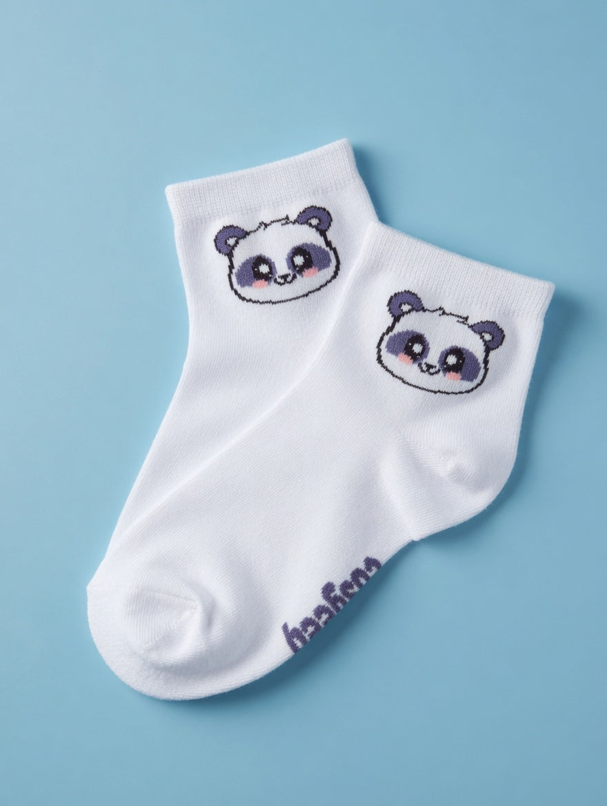 Panda Quarter Socks